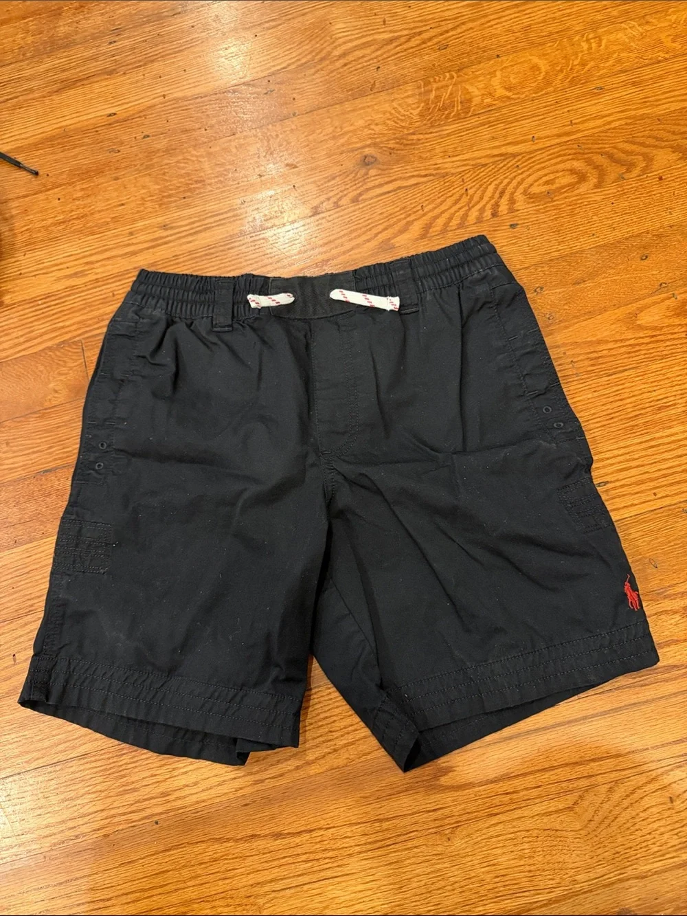 size 10/12 boys polo Ralph Lauren Black Kids Drawstring Shorts use very good